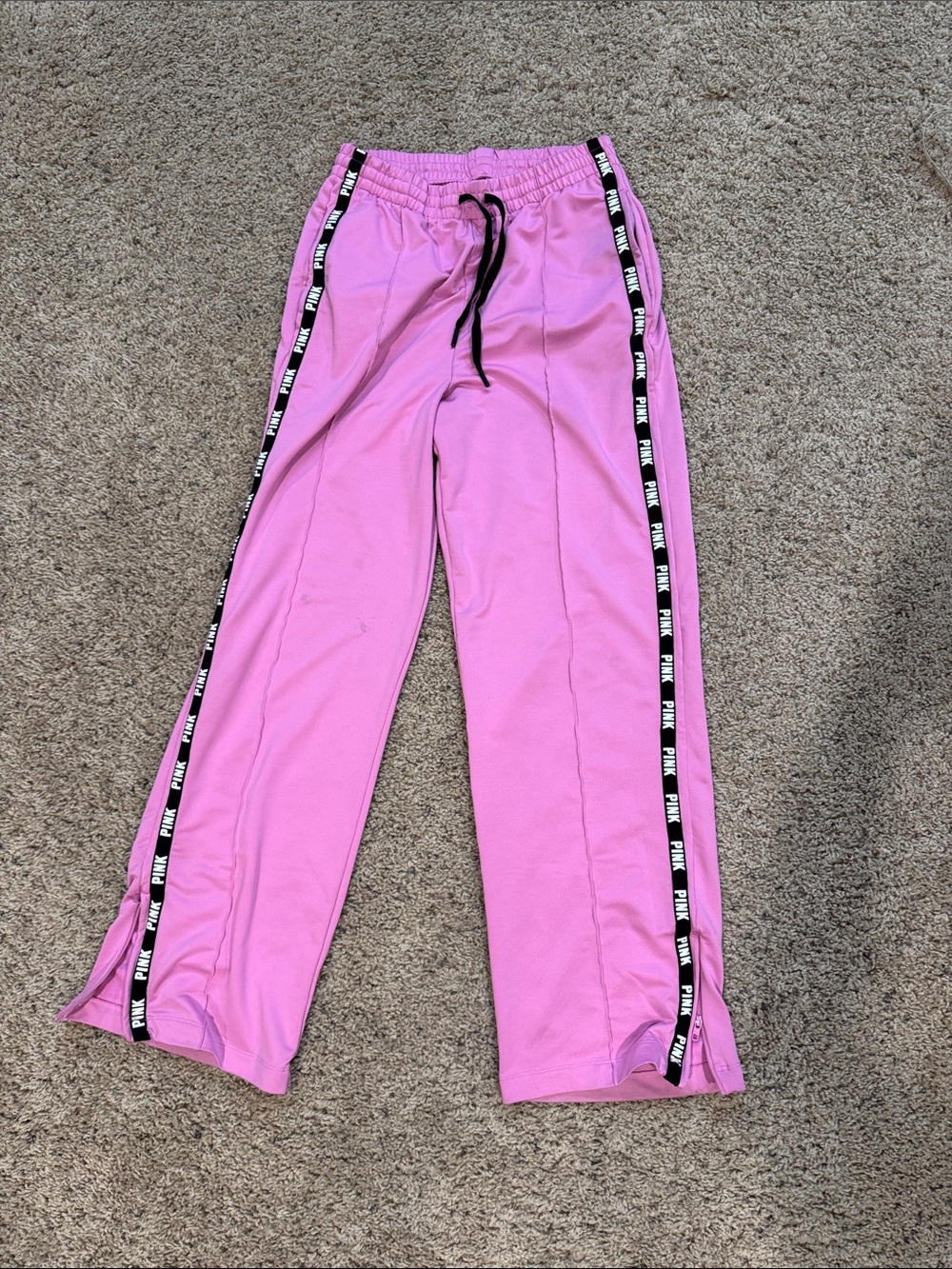 Victoria's Secret PINK High Waist Wide Leg Track Pants size medium
